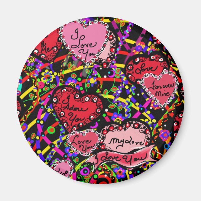 Liebesherzen Magnet (Vorne)