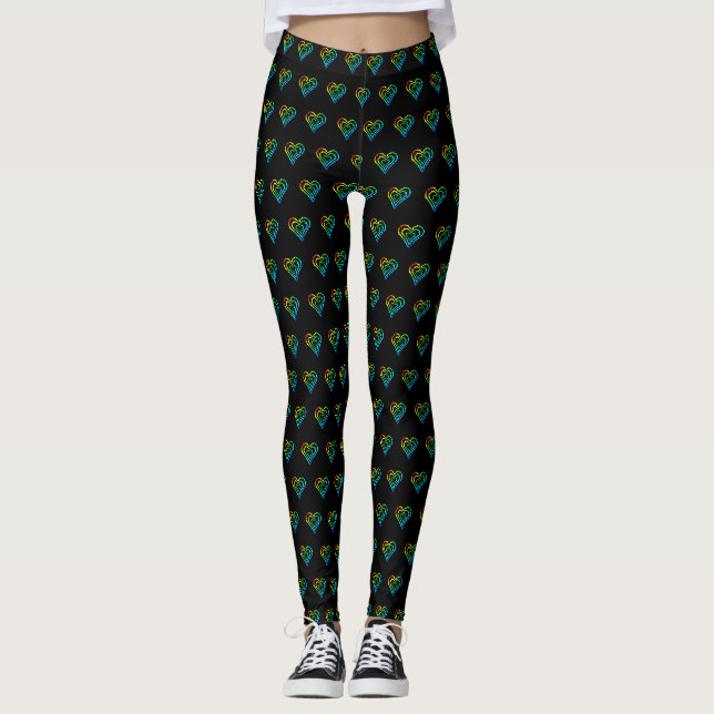 Liebesherzmuster Leggings (Vorderseite)