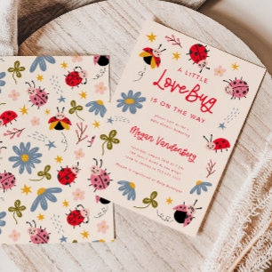 Liebeskäfer-Baby-Party-Einladung Insekten-Einlad Einladung