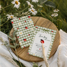 Liebeskäfer-Baby-Shower-Einladung