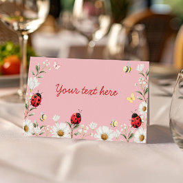 Liebeskäfer-Daisy-Blumen-Geburtstags-Party-Essensz Platzkarte