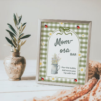 Liebeskäfer Momosa Bar Baby Shower Schild
