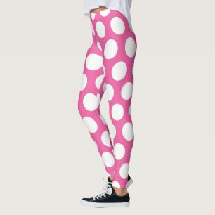Liebeskäfer-Rosa-Jumbo-Polka-Punkt-Leggings Leggings