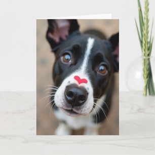 Liebeskarte mit Hundeherz Karte