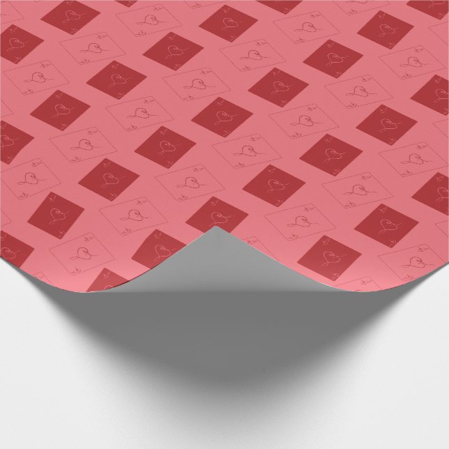 Liebeskarten-Verpackungspapier Geschenkpapier (Ecke)