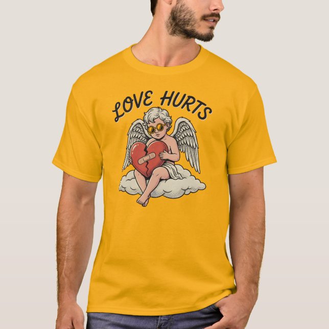 Liebeskummer Cupid Engel T-Shirt (Vorderseite)