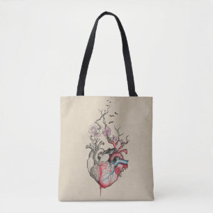 Liebeskunst Surreal Anatomische Herzen Blumen Vint