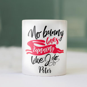 Liebeslauf Lustiger Roter Hase Motivation Moderne Kaffeetasse
