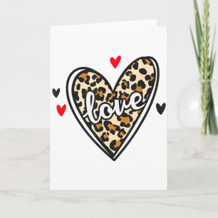 Liebesleopard Valentinstag Karte