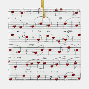 Liebeslied Personalisierte Musik Keramikornament