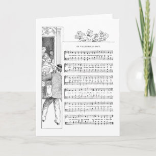 Liebeslied und Musik zum Valentinstag Feiertagskarte