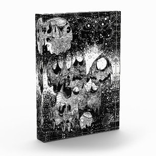 Liebeslinien-Illustration Acrylblock Fotoblock