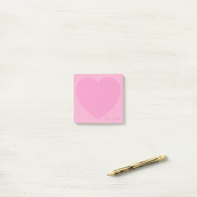 Liebesnotiz-Post-it Post-it Klebezettel (Auf Schreibtisch)