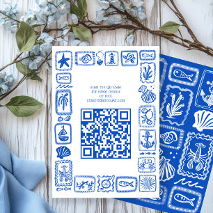 Liebesnotizen vom Meer Moderne individuelle QR-Cod Begleitkarte
