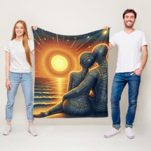 Liebespaar bei Sonnen Untergang am Meer