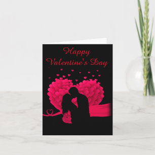 Liebespaar-Herzen-Design Frohen Valentinstag Karte