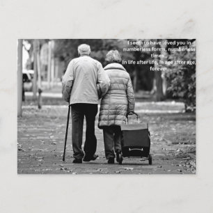 Liebespostkarte für immer postkarte