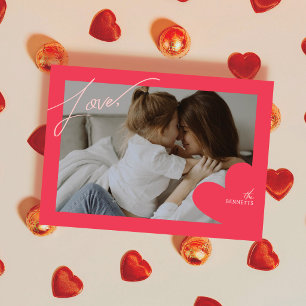 Liebesrahmen-Foto-Valentinstagskarten Dankeskarte