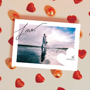 Liebesrahmen-Foto-Valentinstagskarten Dankeskarte