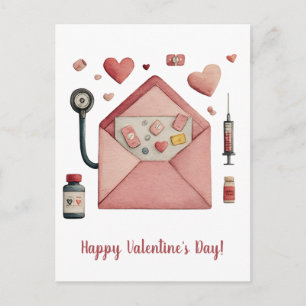 Liebesrezept Valentinstag-Design Postkarte