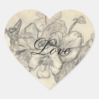 Liebesrobbe Herz-Aufkleber