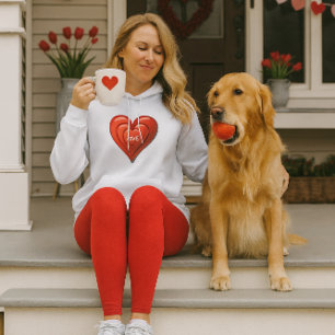 Liebesrotes Herz Valentinstag für Sie Hoodie