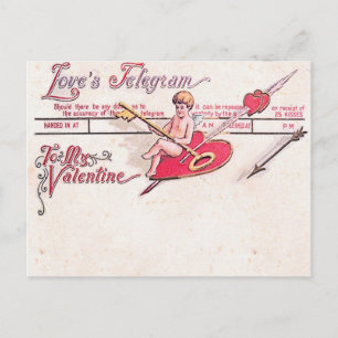 Liebestelegramm Postkarte