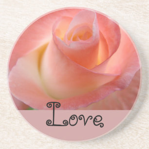 Liebesuntersetzer Pinke Rose Blumen Valentinstag G Untersetzer
