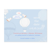 Liebesvögel auf Luftballons Save the Date
