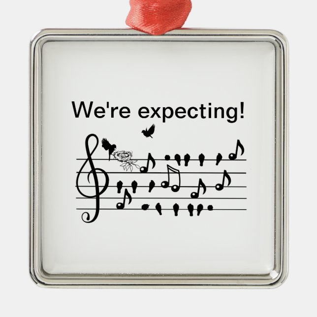 Liebesvögel, die eine Erweiterung der Familie erwa Ornament Aus Metall (Vorne)