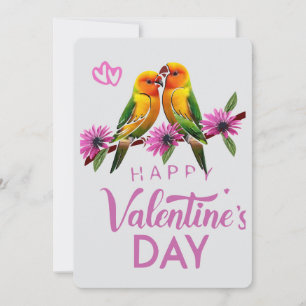 Liebesvögel Frohen Valentinstag Feiertagskarte