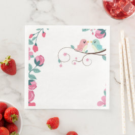 Liebesvögel Frühlingsflorentapapier Dnapkins Serviette