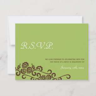 Liebesvögel Garten grüne Hochzeit RSVP Antwort