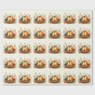 Liebesvögel Geschenkpapier