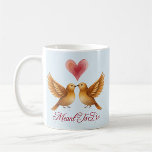 Liebesvögel Herz Hochzeitstag, dazu bestimmt zu se Kaffeetasse