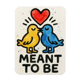 Liebesvögel Herz Hochzeitstag, dazu bestimmt zu se Magnet