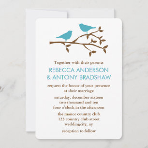 Liebesvögel Hochzeit Einladung