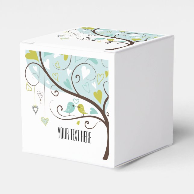 Liebesvögel Hochzeit Geschenkschachtel (Vorderseite)