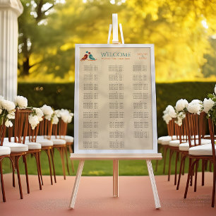 Liebesvögel Hochzeit Poster