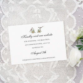 Liebesvögel Hochzeitkarte Begleitkarte