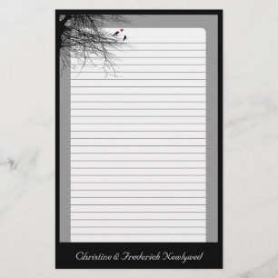 Liebesvögel, Hochzeitskunde Briefpapier