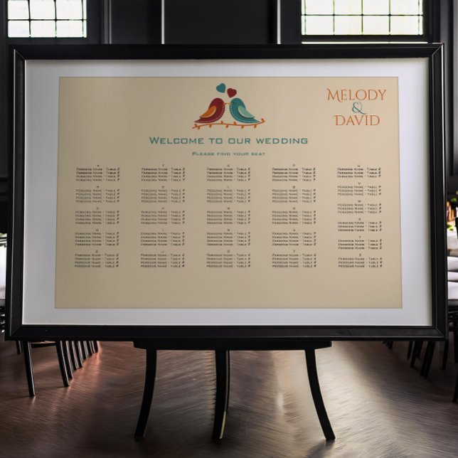 Liebesvögel Hochzeitstabelle Poster (Von Creator hochgeladen)