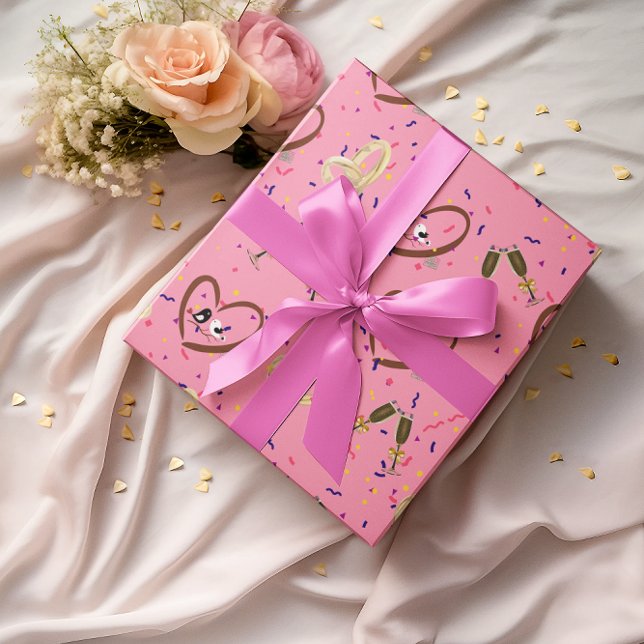 Liebesvögel Hochzeitszettel Geschenkpapier (Von Creator hochgeladen)