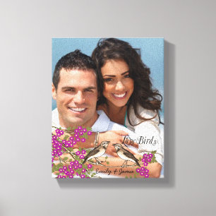 Liebesvögel Ihr Foto Wrapped Canvas Leinwanddruck