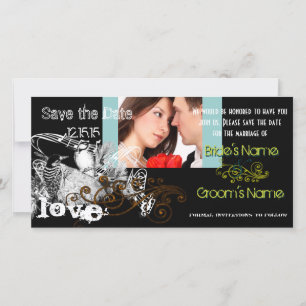 Liebesvögel im Vintage-Stil - Eure Hochzeit - Euer Save The Date