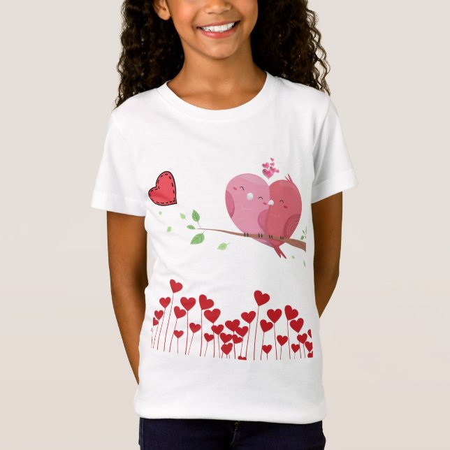 Liebesvögel | Kinderhemd T-Shirt (Vorderseite)