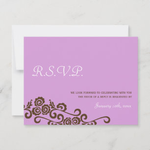 Liebesvögel lila moderne Hochzeitstipendien Einladung