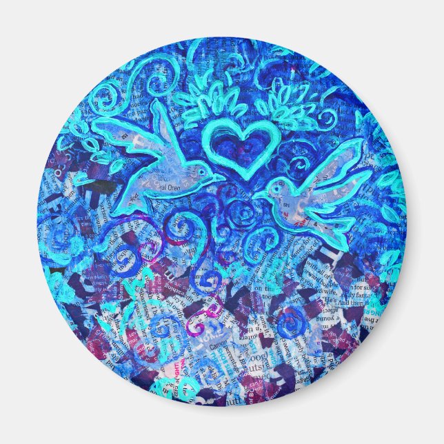 Liebesvögel Magnet (Vorne)