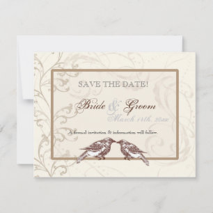 Liebesvögel 'n Spitze - Save the Date Karte