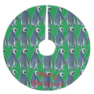 Liebesvögel Penguin Couple Thunder_Cove Polyester Weihnachtsbaumdecke
